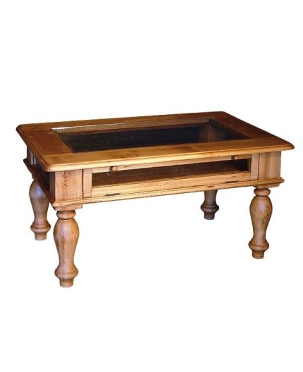 Table de salon dessus vitrine