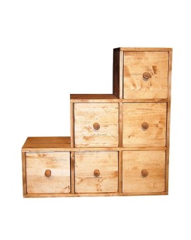 Meuble escalier tiroirs traversants