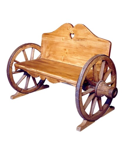 Banc roues de chariot