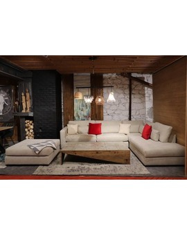 canapé d'angle crème