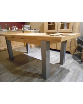 table pieds effet métal