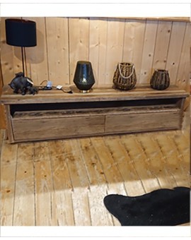 meuble tv vieux bois