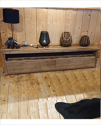 meuble tv vieux bois