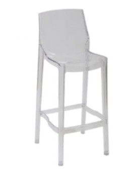 chaise de bar transparente