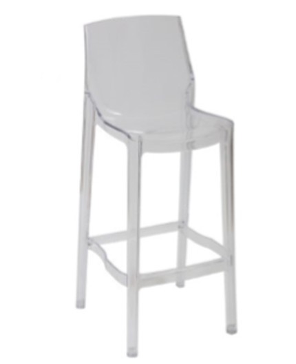 chaise de bar transparente