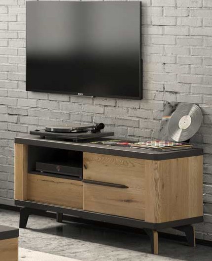 meuble tv 1 porte chene