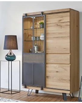 vitrine chene massif