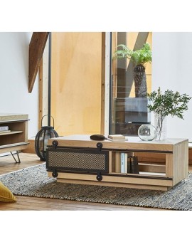 table basse bois et métal